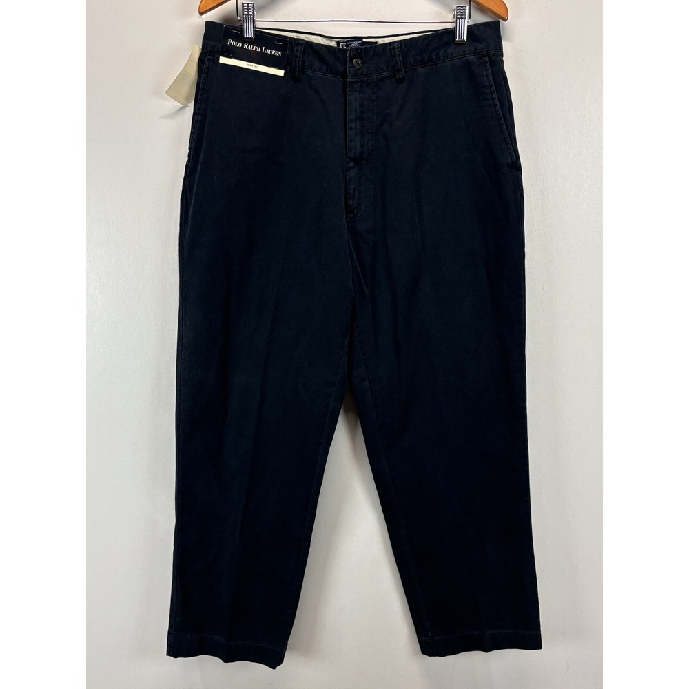 NEW! Vtg Polo Ralph Lauren Chino Pants Sz 36x30 Mens Navy 90's Deadstock